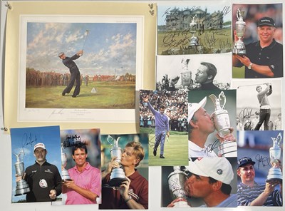 Lot 231 - GOLF - SIGNED MEMORABILIA INC PHOTOGRAPHS / PRINTS.