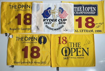 Lot 232 - GOLF - PLAYER SIGNED FLAGS.
