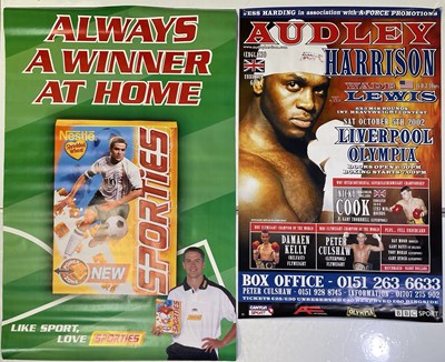 Lot 238 - SPORTING POSTERS - BOXING / FOOTBALL BILLBOARD POSTERS.