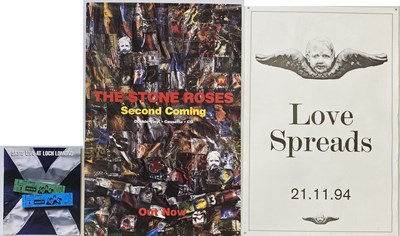 Lot 464 - STONE ROSES AND OASIS POSTERS AND MEMORABILIA.