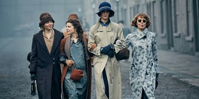 Lot 42 - PEAKY BLINDERS - HELEN MCCRORY AS POLLY GRAY - SCREEN MATCHED COAT EPISODE FOUR OF SERIES THREE.