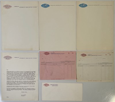 Lot 335 - 13TH FLOOR ELEVATORS / US PSYCHEDELIA - 'INTERNATIONAL ARTISTS' PAPERWORK / STATIONERY.
