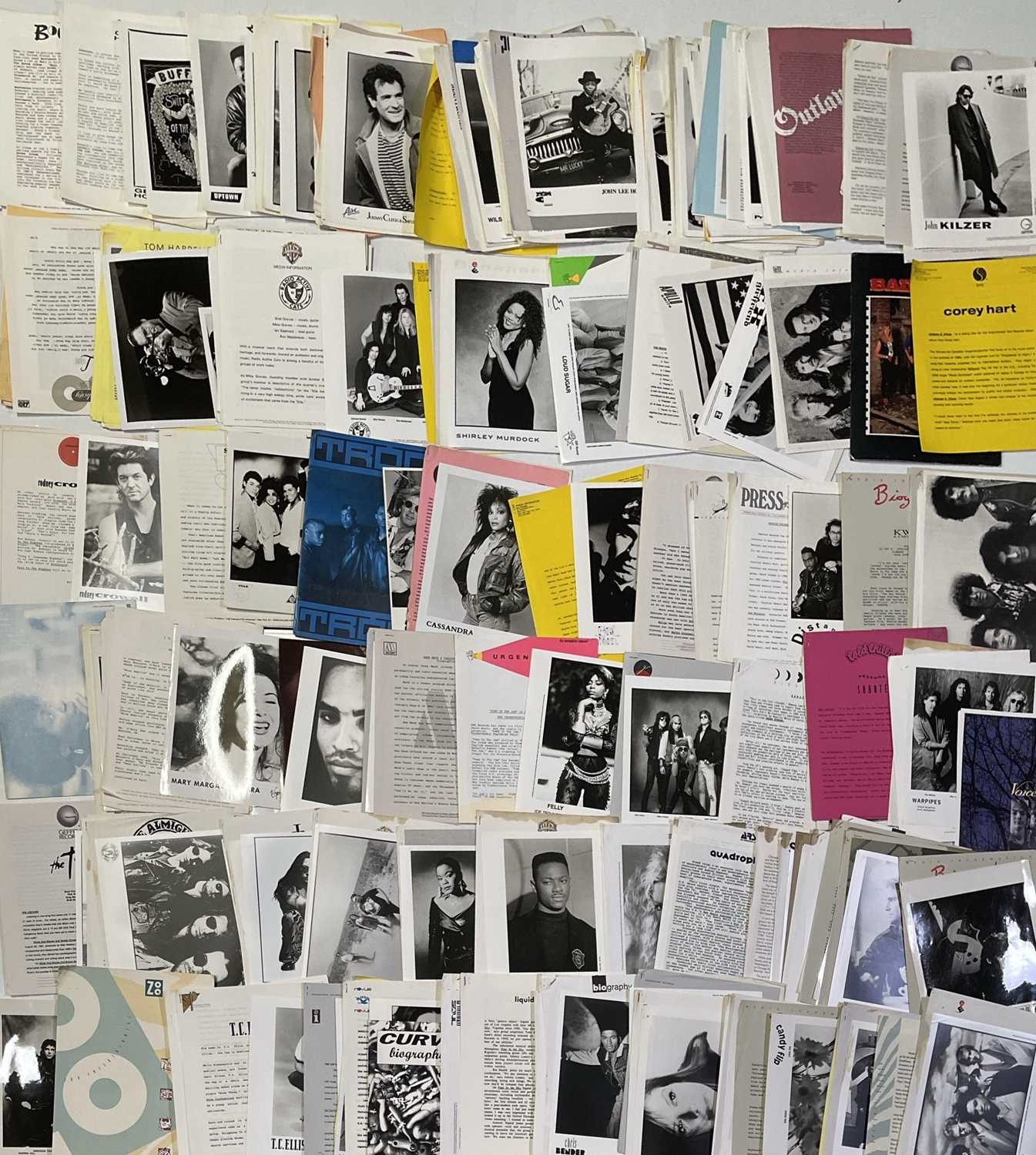 Lot 60 - PRESS KITS / PACKS / PROMOTIONAL PHOTOGRAPHS - LARGE COLLECTION.