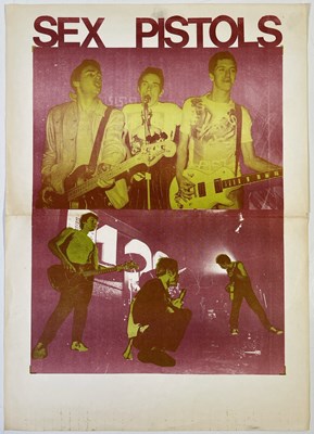 Lot 496 - THE SEX PISTOLS - ORIGINAL JAMIE REID DESIGNED 1976 PROMOTIONAL POSTER.