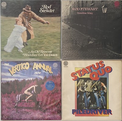 Lot 454 - ROD STEWART/ STATUS QUO/ VERTIGO ANNUAL - VERTIGO SWIRL LP PACK
