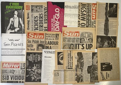 Lot 508 - THE SEX PISTOLS - NEWSPAPERS / ZINES / SHEET MUSIC.