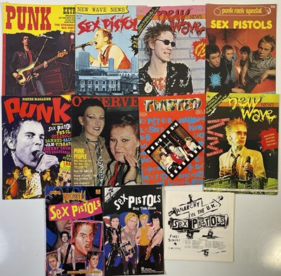 Lot 510 - THE SEX PISTOLS - MAGAZINES / FOOTBALL PROGRAMME WITH ANARCHY ADVERT.