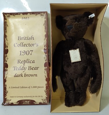 Lot 271 - Steiff British Collectors 1907 Teddy Bear Dark Brown Replica Teddy Bear 1993