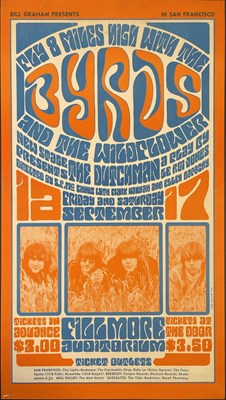 Lot 410 - THE BYRDS - BG28 - WES WILSON '8 MILES HIGH' 1966 POSTER.