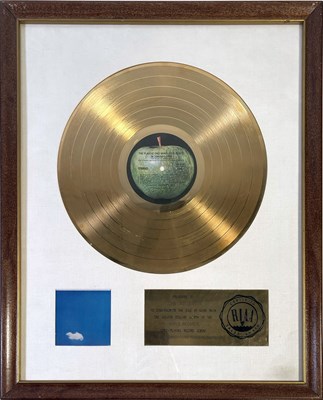 Lot 315 - THE BEATLES - JOHN LENNON - AN ORIGINAL RIAA PRESENTED TO JOHN LENNON FOR 'LIVE PEACE'.