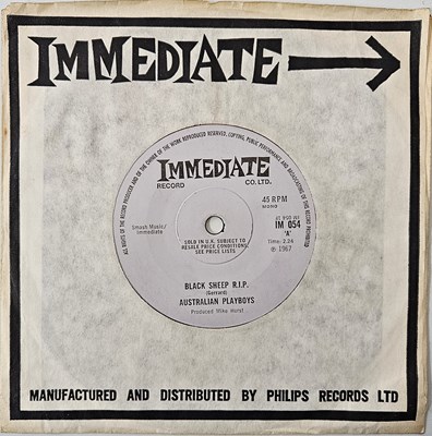 Lot 54 - AUSTRALIAN PLAYBOYS - BLACK SHEEP C/W SAD 7" (ORIGINAL UK STOCK COPY - IMMEDIATE IM 054)