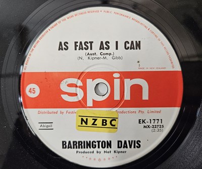 Lot 57 - BARRINGTON DAVIS - RAINING TEARDROPS 7" (ORIGINAL NZ PRESSING - SPIN EK-1771)