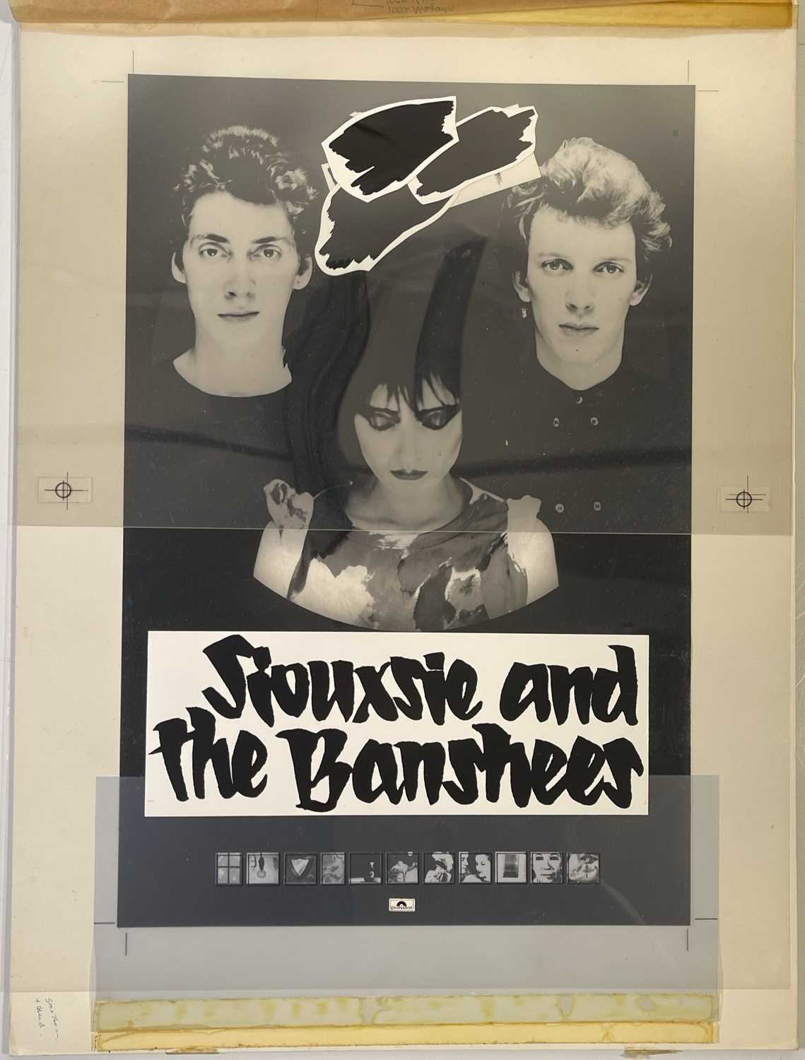 Lot 471 - SIOUXSIE AND THE BANSHEES - ORIGINAL POSTER ARTWORK PROOFS.