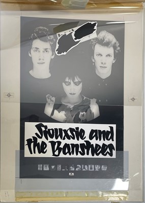 Lot 471 - SIOUXSIE AND THE BANSHEES - ORIGINAL POSTER ARTWORK PROOFS.