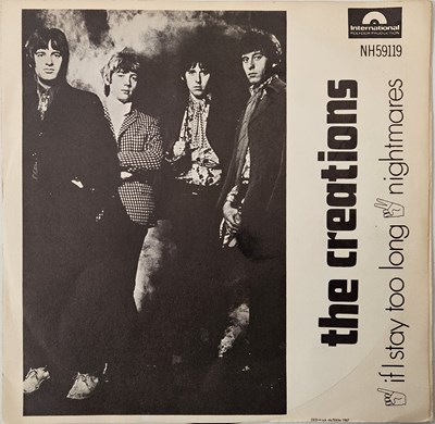 Lot 93 - THE CREATIONS (SIC. THE CREATION) - IF I STAY TOO LONG C/W NIGHTMARES 7" (ORIGINAL SWEDISH PICTURE SLEEVE COPY - POLYDOR NH59119)