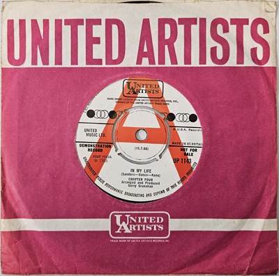 Lot 96 - CHAPTER FOUR - IN MY LIFE 7" (ORIGINAL UK DEMO - UNITED ARTISTS UP 1143)