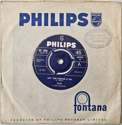 Lot 98 - CALEB - BABY YOUR PHRASING IS BAD 7" (ORIGINAL UK COPY - PHILIPS BF 1588)
