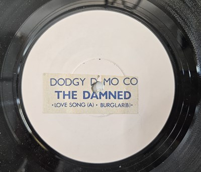 Lot 479 - THE DAMNED - LOVE SONG/ BURGLAR 7" (UK OG PROMO - DODGY DEMO CO - SGS 105)