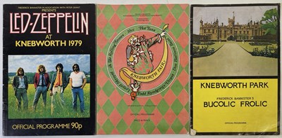 Lot 100 - KNEBWORTH PARK PROGRAMME COLLECTION INC LED ZEPPELIN / STONES