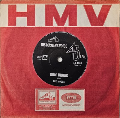 Lot 328 - THE MOODS - RUM DRUNK 7" (ORIGINAL AUSTRALIAN COPY - HMV EA-4768)