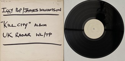 Lot 164 - IGGY POP & JAMES WILLIAMSON - KILL CITY LP (WHITE LABEL TEST PRESSING - RADAR RECORDS - RAD 2)