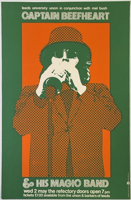 Lot 118 - CAPTAIN BEEFHEART - ORIGINAL 1973 LEEDS CONCERT POSTER.
