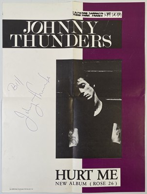 Lot 485 - JOHNNY THUNDERS - A SIGNED POSTER.