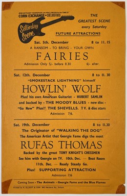 Lot 391 - BLUES INTEREST - HOWLIN' WOLF - ORIGINAL 1970 HANDBILL.