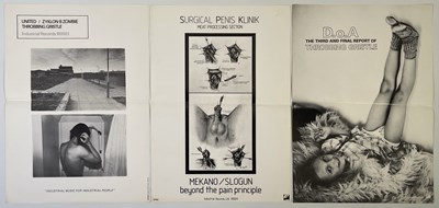 Lot 486 - THROBBING GRISTLE - THREE POSTERS.