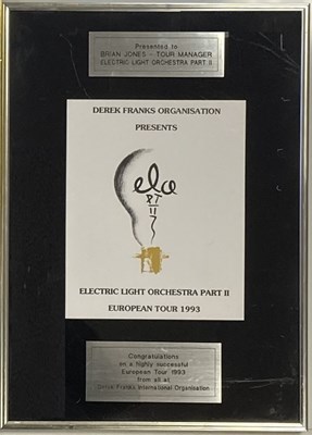 Lot 140 - ELO 1990S TOUR AWARD.
