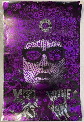 Lot 435 - BLOWIN' IN THE MIND - BOB DYLAN - AN ORIGINAL MARTIN SHARP DESIGNED POSTER - RARE PURPLE PRINTING.