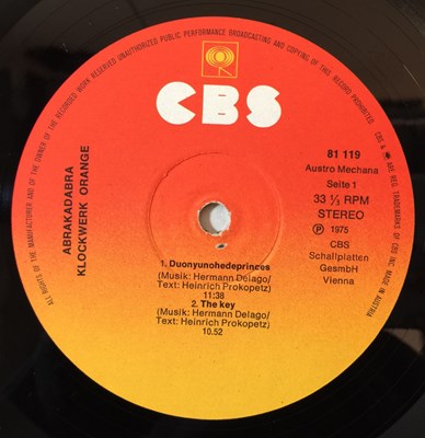 Lot 3 - KLOCKWERK ORANGE - ABRAKADABRA LP (ORIGINAL AUSTRIAN PRESSING - CBS S 81 119)