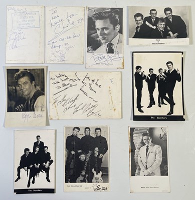 Lot 202 - 1960S ROCK N ROLL / POP - SIGNED POSTCARDS INC BILLY FURY.
