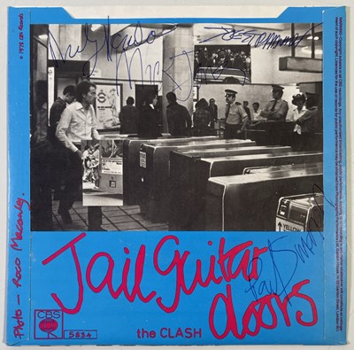 Lot 205 - THE CLASH - FULLY SIGNED COPY OF 'CLASH CITY ROCKERS'.