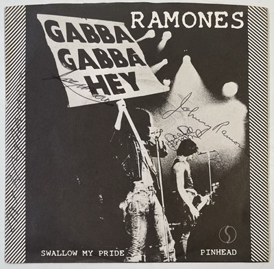 Lot 206 - THE RAMONES - FULLY SIGNED COPY OF 'SWALLOW MY PRIDE..'.