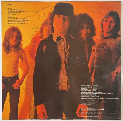 Lot 209 - AC/DC - COPY OF POWERAGE SIGNED TO FRONT AND BACK OF SLEEVE.