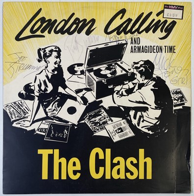 Lot 433 - THE CLASH - SIGNED COPY OF LONDON CALLING / ARMAGIDEON TIME.