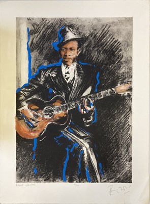 Lot 482 - RONNIE WOOD SIGNED PRINT - ROBERT JOHNSON.