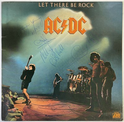 Lot 438 - AC/DC - FULLY SIGNED SLEEVE FOR 'LET THERE BE ROCK'.