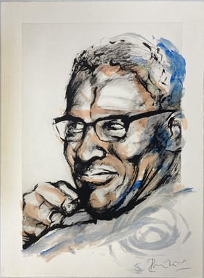 Lot 485 - RONNIE WOOD SIGNED PRINT - HOWLIN' WOLF.