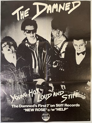 Lot 413 - THE DAMNED - ORIGINAL NEW ROSE PROMOTIONAL POSTER.