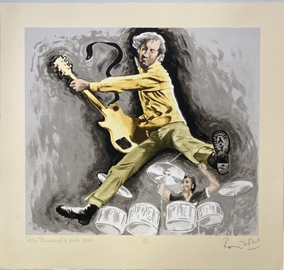 Lot 487 - RONNIE WOOD SIGNED PRINT - PETE TOWNSHEND AND KEITH MOON.