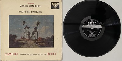 Lot 318 - CAMPOLI/ BOULT - MENDELSSOHN: VIOLIN CONCERTO LP (DECCA ED1 - SXL 2026)