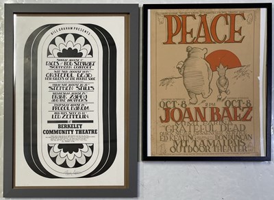 Lot 122 - WEST COAST PSYCHEDELIA - JOAN BAEZ / GRATEFUL DEAD AND A RANDY TUTEN SIGNED DESIGN.