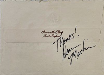 Lot 213 - DEAN MARTIN - SIGNED ENVELOPE.