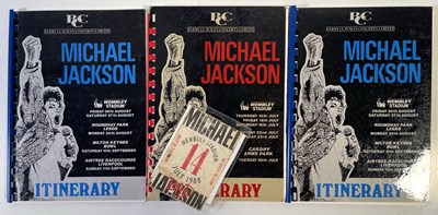 Lot 359 - MICHAEL JACKSON - 1988 ITINERARIES AND AAA PASS WITH SET LIST.