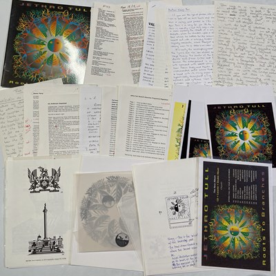 Lot 50 - JETHRO TULL - HANDWRITTEN NOTES BY BANDMEMBERS FOR USE IN PROGRAMMES.