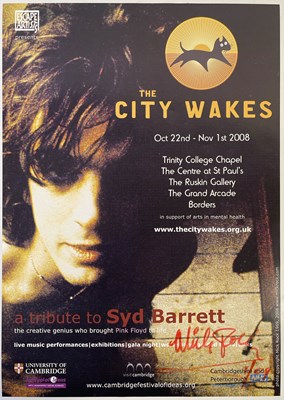 Lot 319 - PINK FLOYD - SYD BARRETT - MICK ROCK SIGNED POSTER.