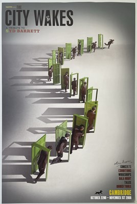 Lot 320 - PINK FLOYD - SYD BARRETT - STORM THORGERSON SIGNED POSTER.