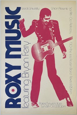 Lot 419 - ROXY MUSIC - ORIGINAL 1974 CONCERT POSTER.
